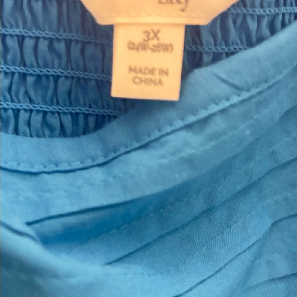 NWT Terra & Sky Blue Dress. Size 3X - Picture 9 of 9